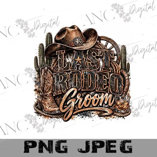 Last Rodeo Groom & Groom Squad PNG Bundle | Western Bachelor Party PNG | Cowboy Groom Sublimation | Groomsmen Digital Download