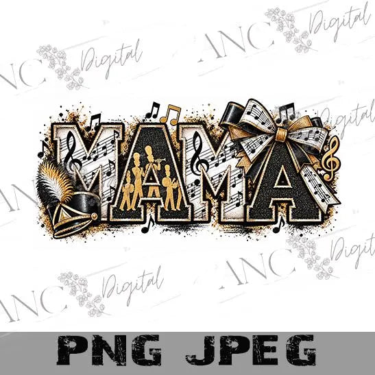 Marching Band MAMA PNG | Marching Band Mom Sublimation Design | Sports Mama | Marching Band Bow Design | Mom Shirt PNG | Digital Download