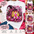 Breast Cancer Softball PNG, Halloween Pink Out Sublimation, Pink Ribbon Softball PNG, Witch Pumpkin Design, October Digital Download