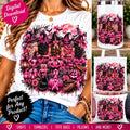 October We Wear Pink PNG, Breast Cancer Awareness Witch Sublimation, Halloween Pink Ribbon Digital Download