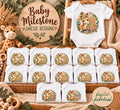 Baby Giraffe Milestone PNG Bundle, 1-11 Months, 1 Year Birthday, Hello World, Baby Monthly Milestone Sublimation, 13 Digital Files