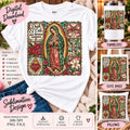 Virgin de Guadalupe Sublimation PNG | Desde El Cielo Una Hermosa Mañana | Stained Glass Guadalupe Design | Religious Digital Download