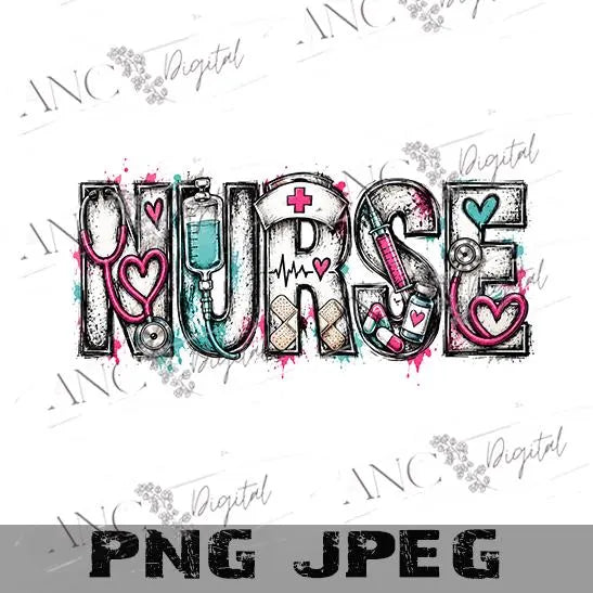 Nurse Sublimation PNG, Nurse Sketch Design, Medical Nurse PNG, Stethoscope Nurse Design, Healthcare Worker PNG, Nursing Shirt Digital