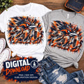 210 Roadrunner PNG, Navy Orange Sublimation Design, Roadrunner Spirit PNG, 210 Area Code Shirt Design, Sports Digital Download