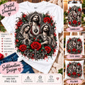 Jesus Virgin Mary San Judas Tadeo PNG, Catholic Religious Sublimation Design, Red Roses Christian PNG, Faith Digital Download