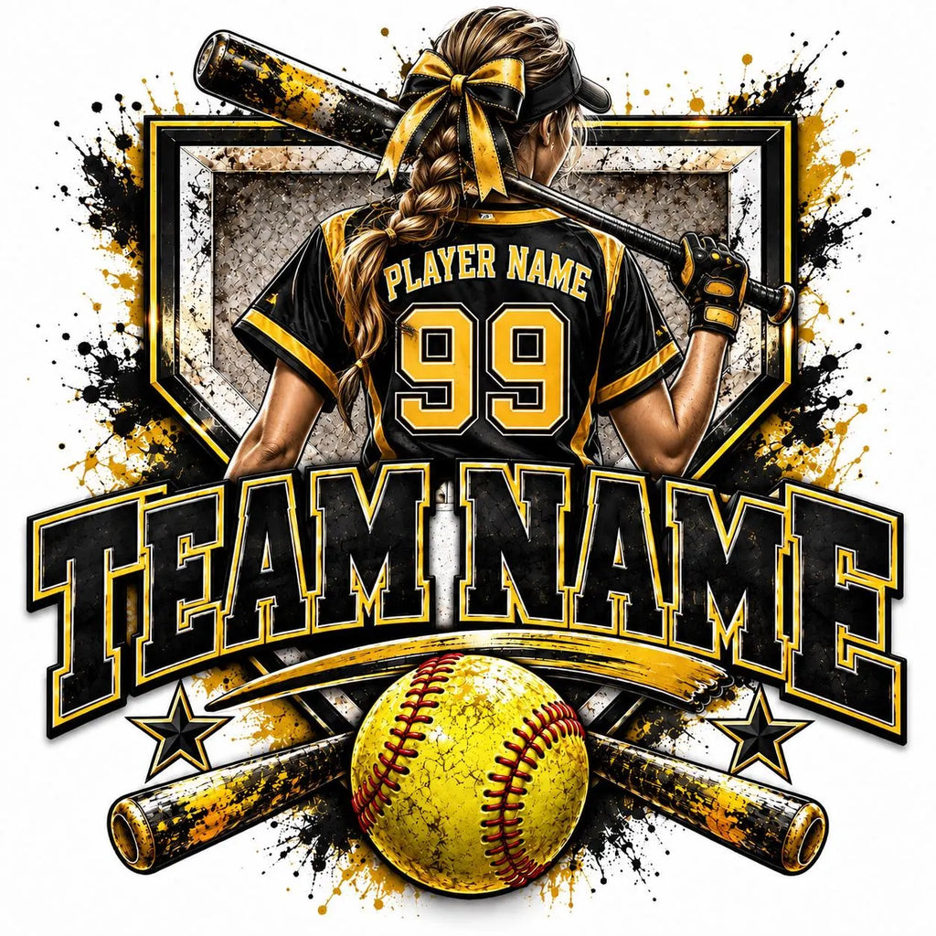 Custom Softball Digital Design | Personalized Softball PNG | Team Name Player Name Number | Softball Sublimation Design