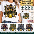 Custom Softball Digital Design | Personalized Softball PNG | Team Name Player Name Number | Softball Sublimation Design