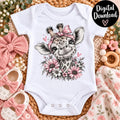 Cute Giraffe Sublimation PNG, Giraffe Digital Download, Pink Floral Giraffe Design, Pencil Sketch PNG, Baby Giraffe Shirt Graphic