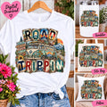 Road Trippin Sublimation PNG,  Bus Road Trip Design, License Plate Travel PNG, Vintage Camper Sublimation, Adventure Digital Download