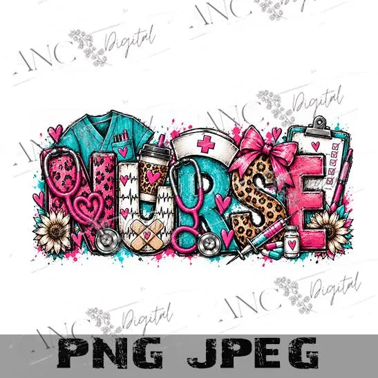 Nurse Sublimation PNG, Nurse Sketch Design, Medical Nurse PNG, Stethoscope Nurse Design, Healthcare Worker PNG, Nursing Shirt Digital