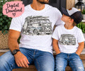 Vintage Camper  Bus Beach PNG, Surf Van Pencil Sketch, Coastal Sublimation Design, Retro Beach Van PNG, Summer Ocean Digital Download