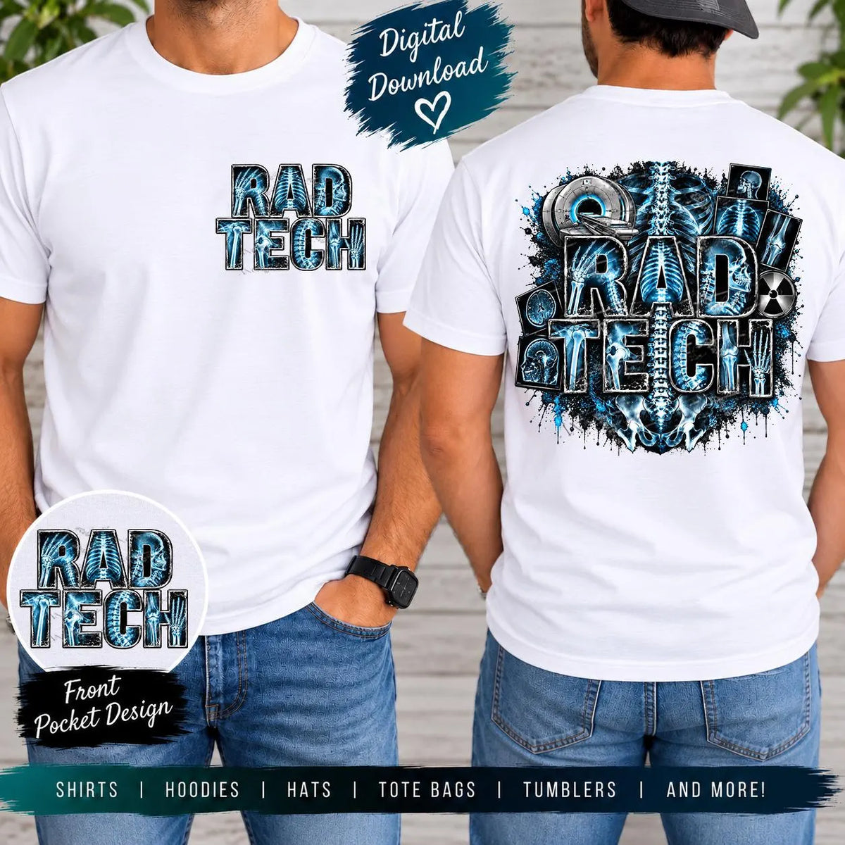 Rad Tech PNG, X-Ray Radiology Tech Sublimation, Spine Anatomy PNG, Radiologic Technologist Shirt Design, Xray Tech Digital Download