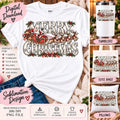 Merry Christmas Santa Sleigh PNG, Reindeer Christmas Sublimation, Vintage Santa Sketch PNG, Christmas Shirt Design, Holiday PNG