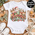 Baby’s 1st Christmas Sublimation PNG, Santa Reindeer Christmas Design, Pastel Pencil Sketch, First Christmas PNG, Holiday Digital